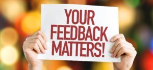 Yourfeedback matters sign image