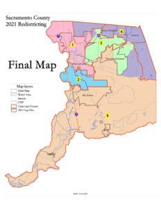 Sacramento County final redistricting map